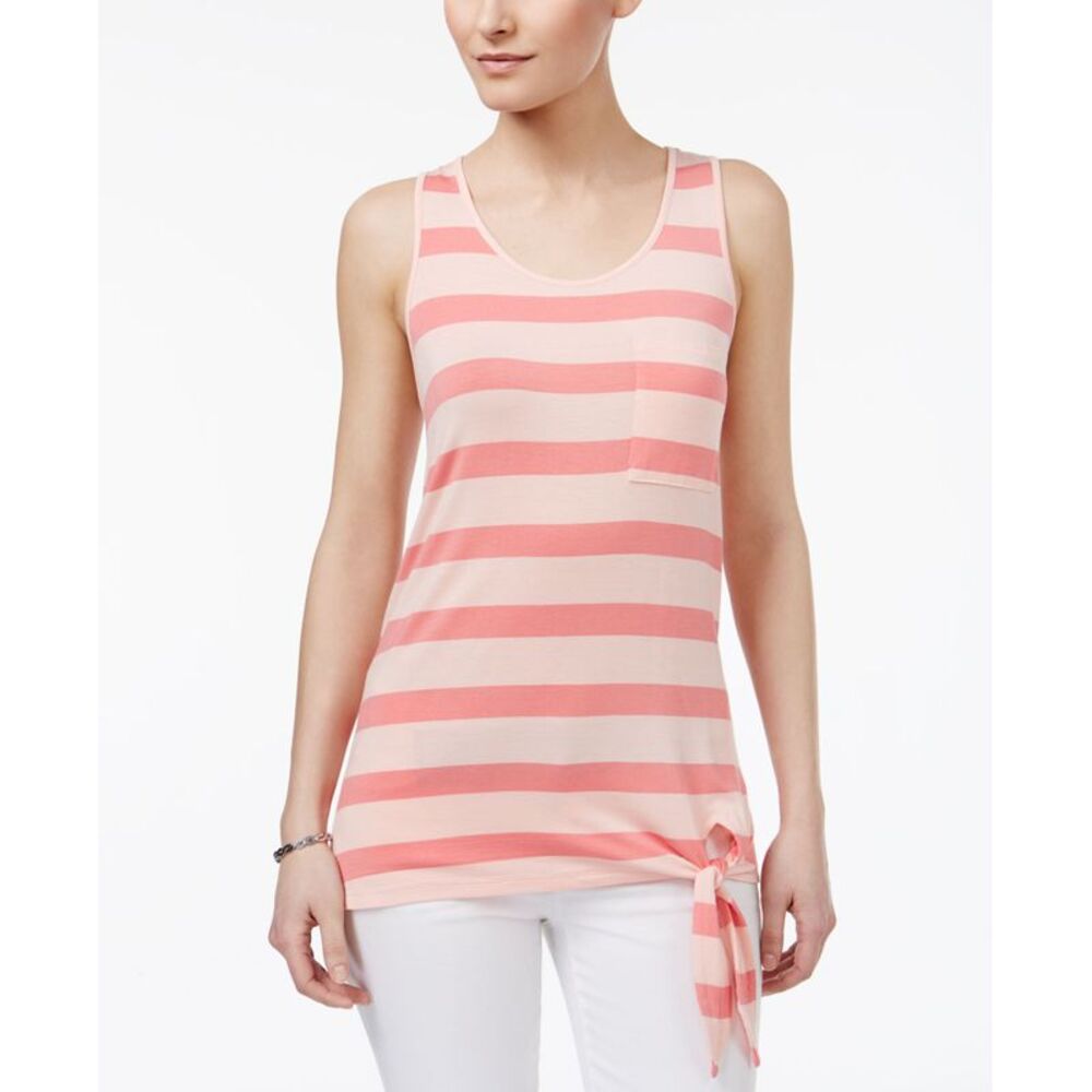 G.h. Bass Co. Striped Tie Hem Top